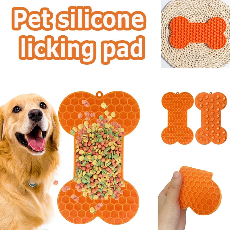 Bone Shape Silicone Licking Pad